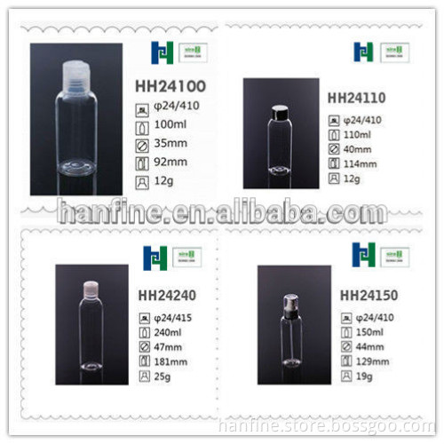 2016 new design PET plastic bottle with aluminum cap /factory price/10ml-1000ml